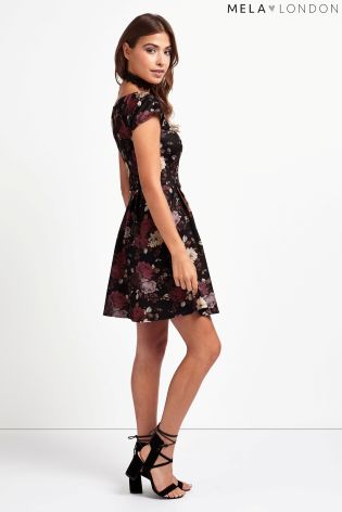 Mela Loves London Bardot Rose Dress